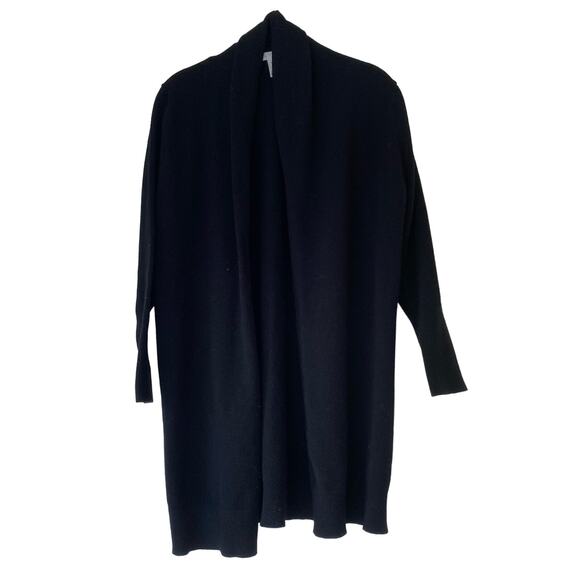 Leith Longline Open Cardigan Black Size Small - Picture 1 of 6
